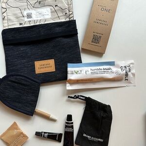 NWT - Grown Alchemist Travel Kit in Handmade Amenity Pouch
